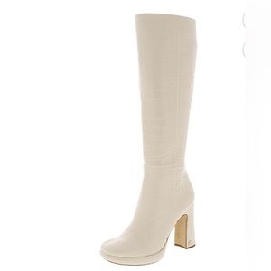 NWT Circus by Sam Edelman Womens Freda Faux Leather Embossed Knee-High Boots